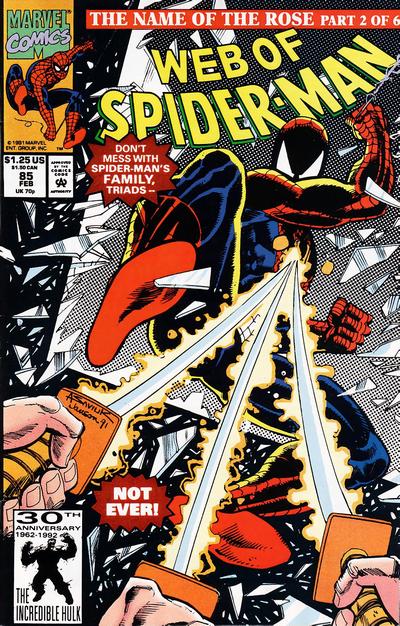 Web of Spider-Man #85 Direct ed. - back issue - $3.00