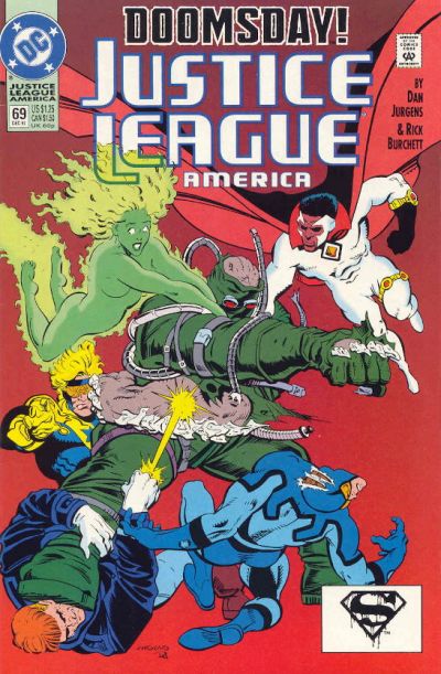 Justice League America 1989 #69 Direct ed. - back issue - $10.00