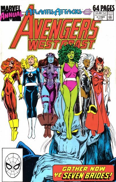 The West Coast Avengers Annual #4 Direct ed. - back issue - $3.00