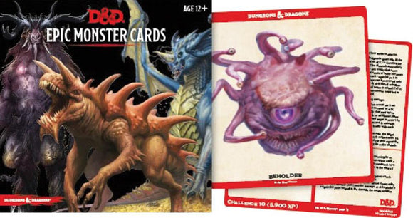 Dungeons and Dragons RPG: Epic Monster Cards 77 oversized cards