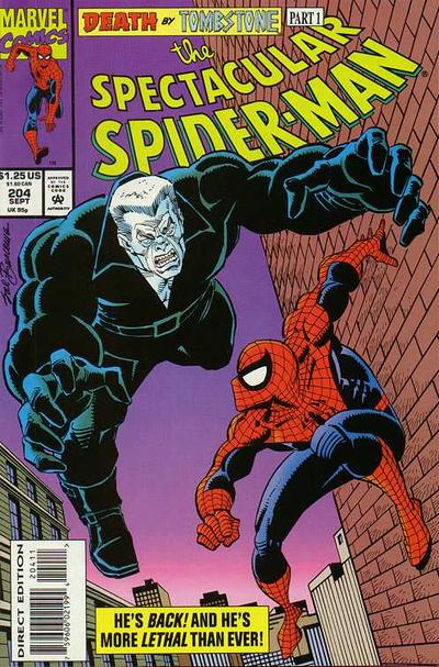 The Spectacular Spider-Man 1976 #204 Direct Edition - back issue - $3.00