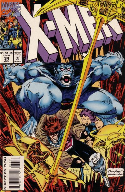 X-Men 1991 #34 Direct Edition - back issue - $4.00