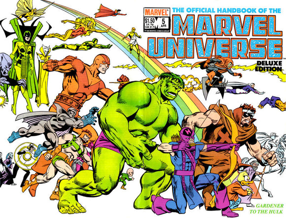 The Official Handbook of the Marvel Universe Deluxe Edition #5 Direct ed. - back issue - $3.00