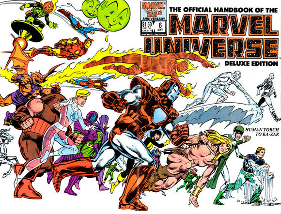 The Official Handbook of the Marvel Universe Deluxe Edition #6 Direct ed. - back issue - $3.00