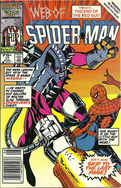 Web of Spider-Man 1985 #17 Newsstand ed. - back issue - $4.00