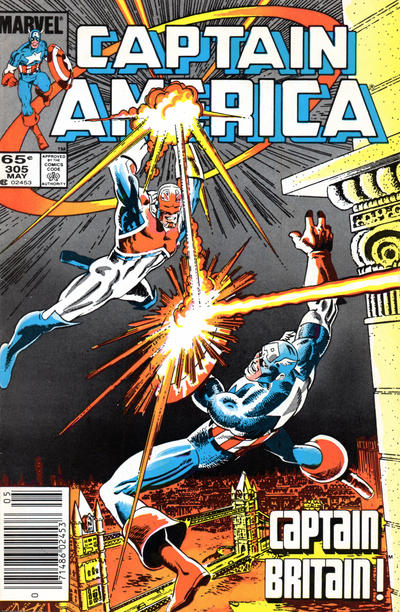 Captain America #305 Newsstand ed. - back issue - $3.00