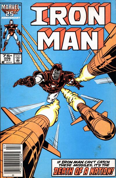 Iron Man #208 Newsstand ed. - back issue - $4.00