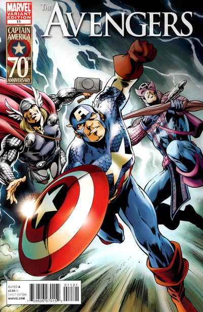 Avengers #11 Captain America 70th Anniversary Variant - back issue - $5.00