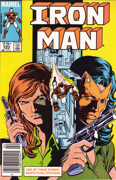 Iron Man #203 Newsstand ed. - back issue - $4.00