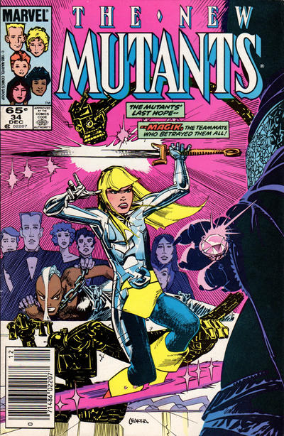 The New Mutants #34 Newsstand ed. - back issue - $3.00