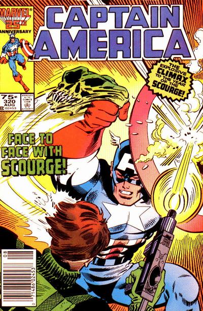 Captain America #320 Newsstand ed. - back issue - $3.00