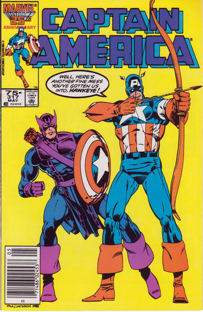 Captain America #317 Newsstand ed. - back issue - $3.00