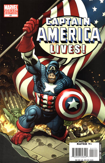 Captain America #41 Marvel Apes Variant - back issue - $4.00