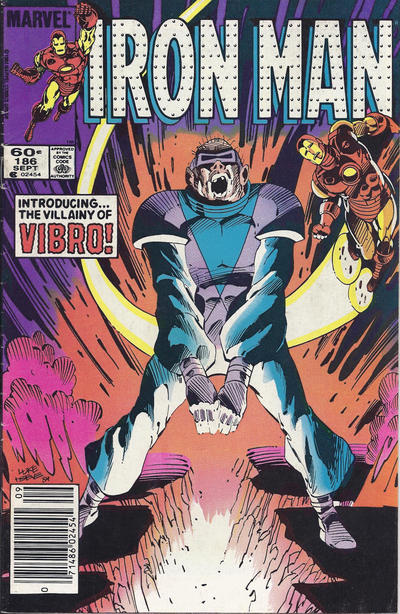 Iron Man #186 Newsstand ed. - back issue - $3.00