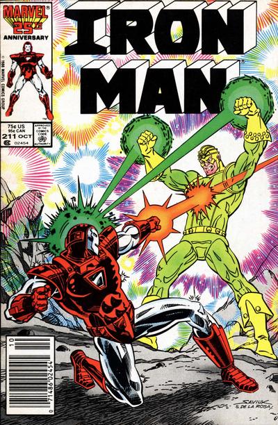 Iron Man #211 Newsstand ed. - back issue - $4.00