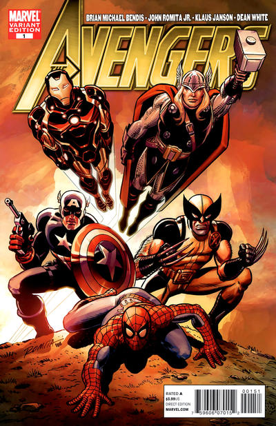 Avengers #1 John Romita Sr. Variant Cover - back issue - $6.00