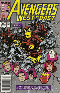 Avengers West Coast #51 Newsstand ed. - back issue - $6.00