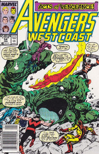 Avengers West Coast #54 Newsstand ed. - back issue - $3.00