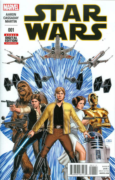 Star Wars 2015 #1 John Cassaday Cover Signed by John Cassaday - 9.4 - $20.00