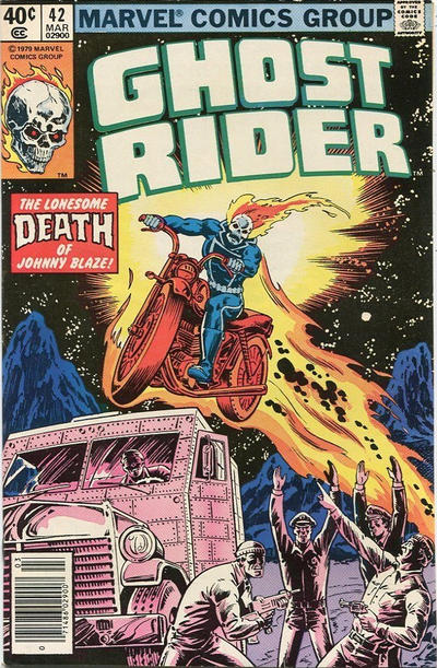 Ghost Rider #42 Newsstand ed. - back issue - $6.00