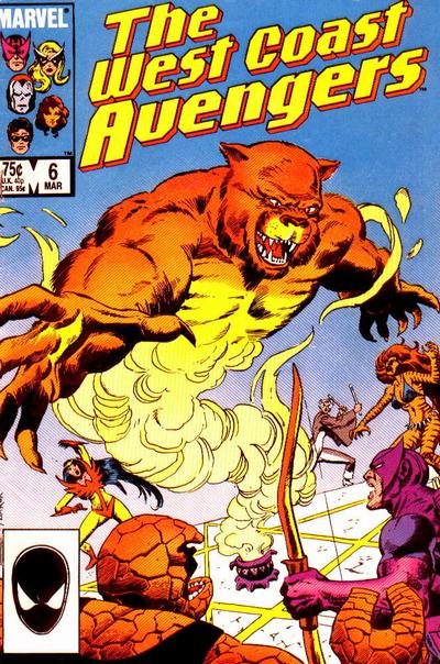 West Coast Avengers #6 Direct ed. - back issue - $3.00