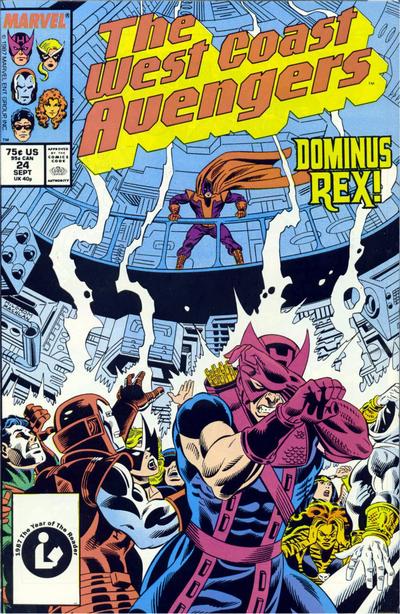 West Coast Avengers #24 Direct ed. - back issue - $3.00