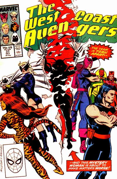 West Coast Avengers #37 Direct ed. - back issue - $3.00