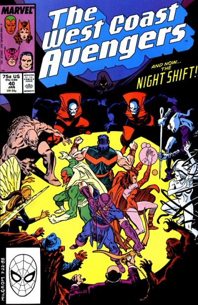 West Coast Avengers #40 Direct ed. - back issue - $3.00