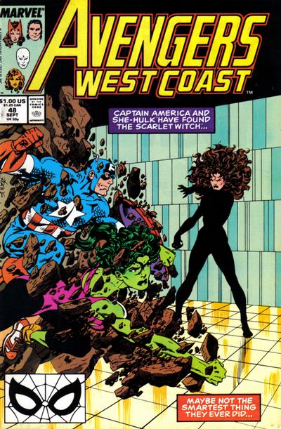 Avengers West Coast #48 Direct ed. - back issue - $3.00