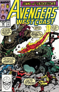 Avengers West Coast #54 Direct ed. - back issue - $3.00