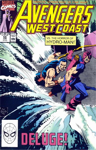 Avengers West Coast #59 Direct ed. - back issue - $3.00