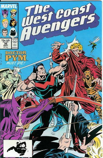 West Coast Avengers #36 Direct ed. - back issue - $3.00