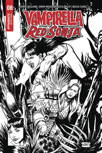 Vampirella Red Sonja #10 15 Copy Mooney B&W Homage Incv - Comics