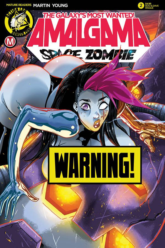 Amalgama Space Zombie Galaxys Most Wanted #2 Cvr D Rudetoons Risque - Comics